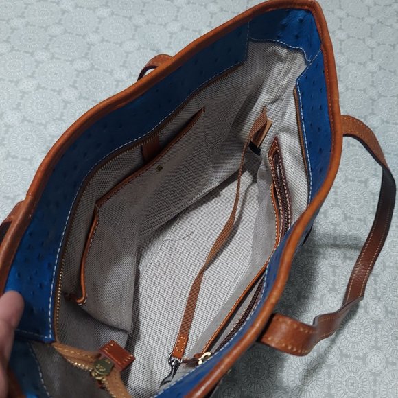 Dooney and Bourke Blue pebble leather tote - Picture 3 of 7